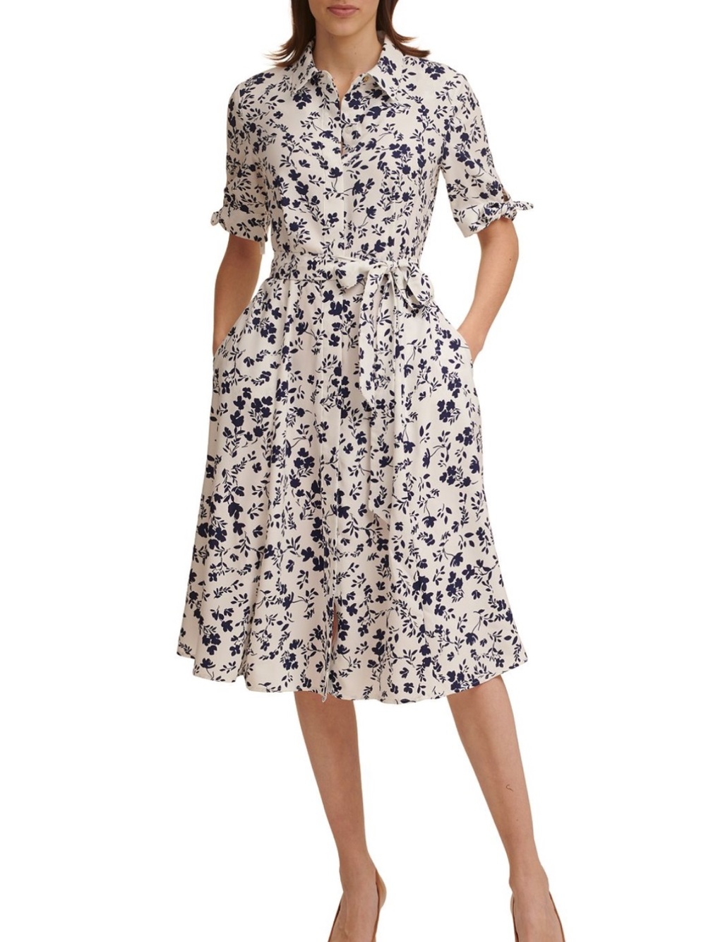 Calvin Klein Floral-Print Shirtdress